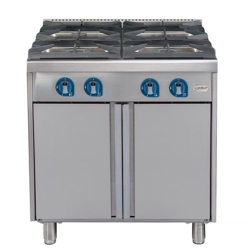 Gas countertop cooker with cabinet - NA
