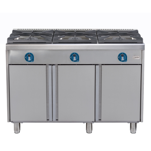 Gas countertop cooker with cabinet - NA