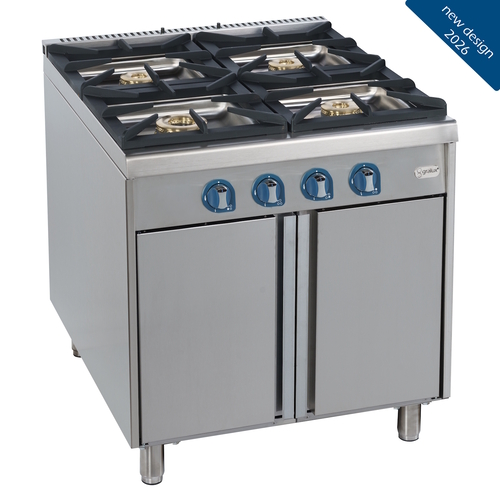 Gas countertop cooker with cabinet - NA