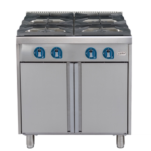 Gas countertop cooker with cabinet